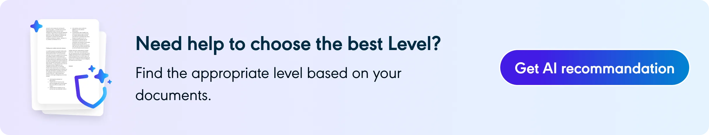 AI signature level recommendation callout
