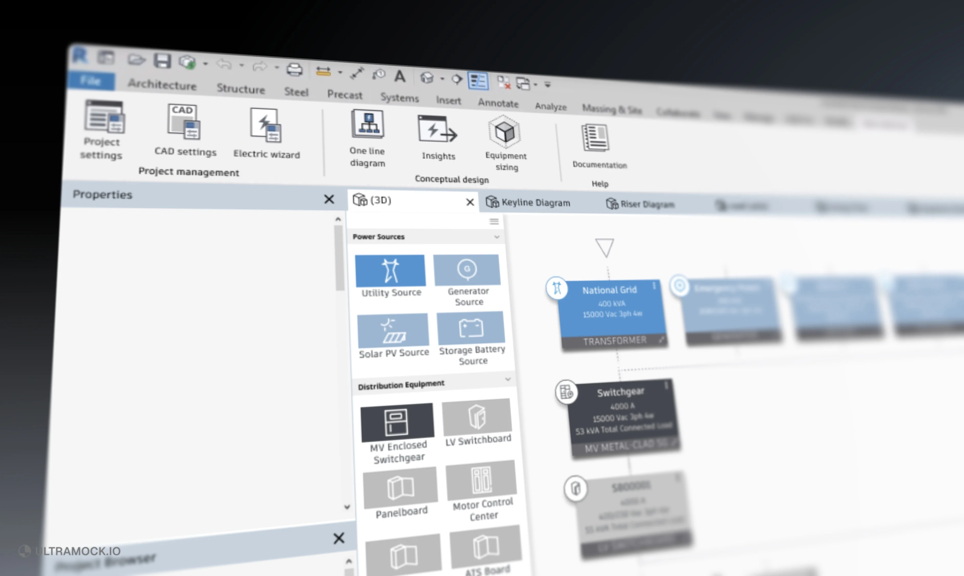 Revit Electrical power source panel